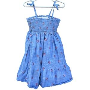 Cat & Jack Star Print Smocked Ruffle Cotton Dress